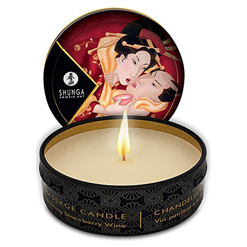 Shunga - Massage Kerze Sparkling Strawberry/Romance 30 ml