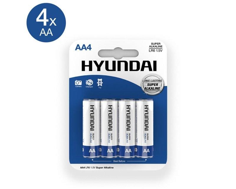 Hyundai - Super Alkaline AA Batterien - 4 Stück