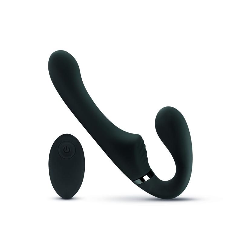 No-Parts »Avery« halterloser Strap-On mit Vibration & Fernbedienung 22 cm