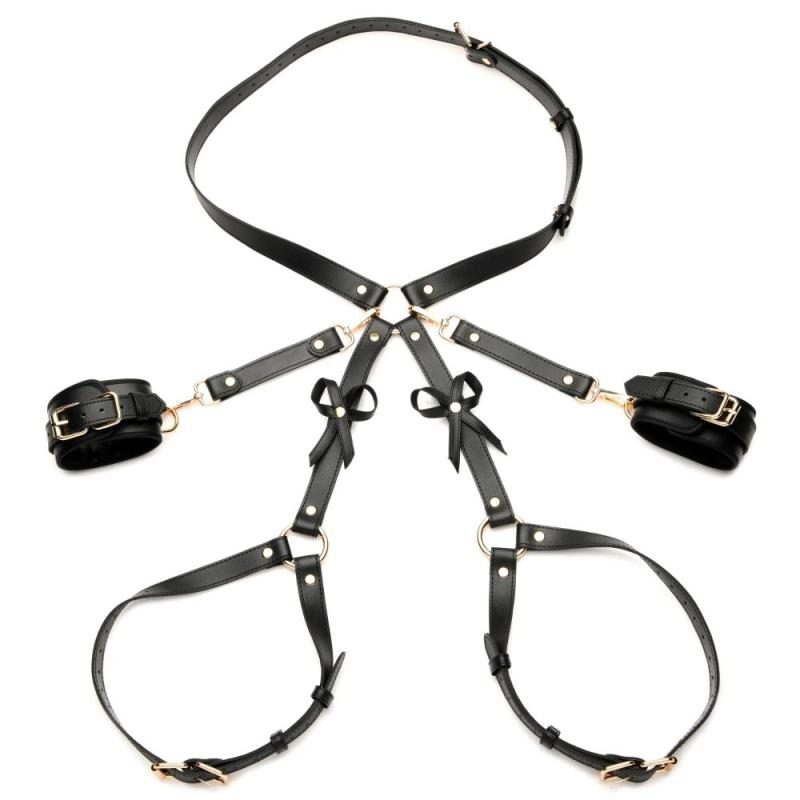 Strict - Bondage Harness mit Schleifen M/L - Schwarz