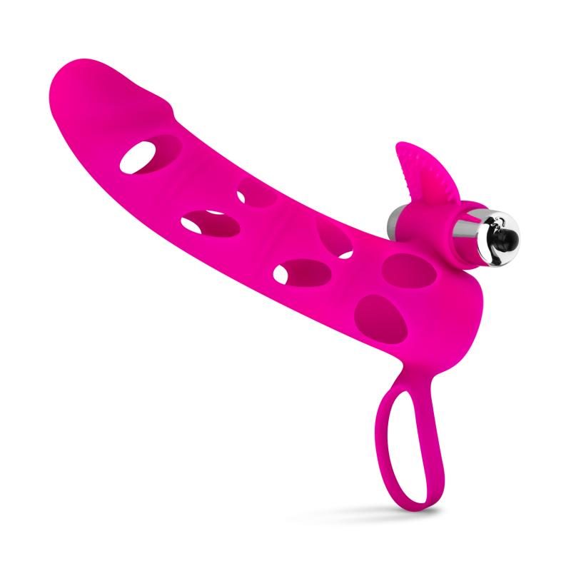 Penisärmel mit Bullet-Vibrator - Rosa