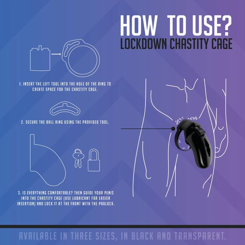 Lockdown Keuschheitskäfig - Groß