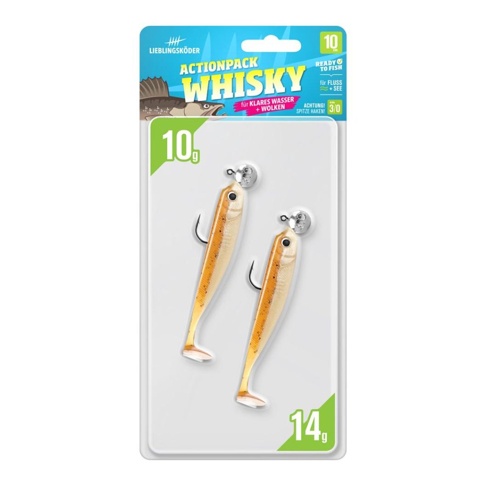 Lieblingsköder Actionpack Whisky - Gummiköder-Set montiert