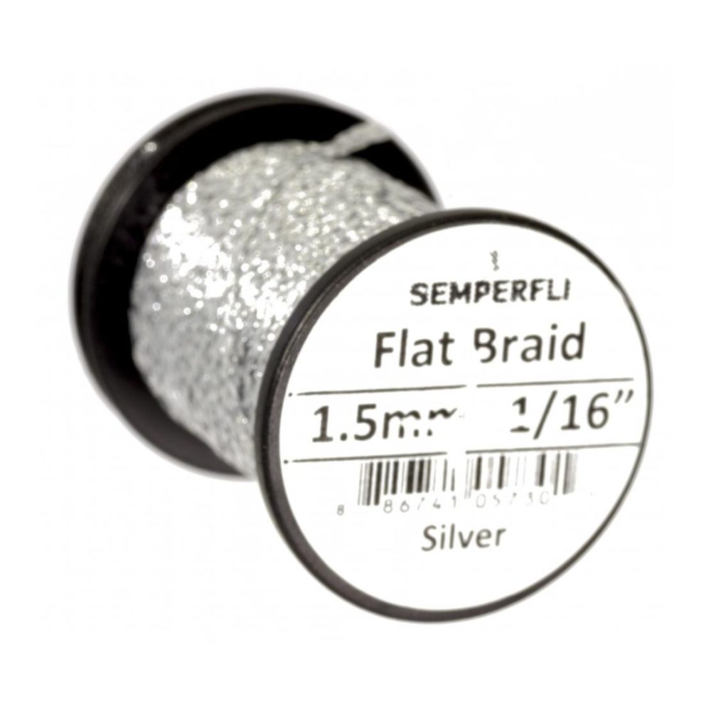 Semperfli Flat Braid 1.5mm - Silver