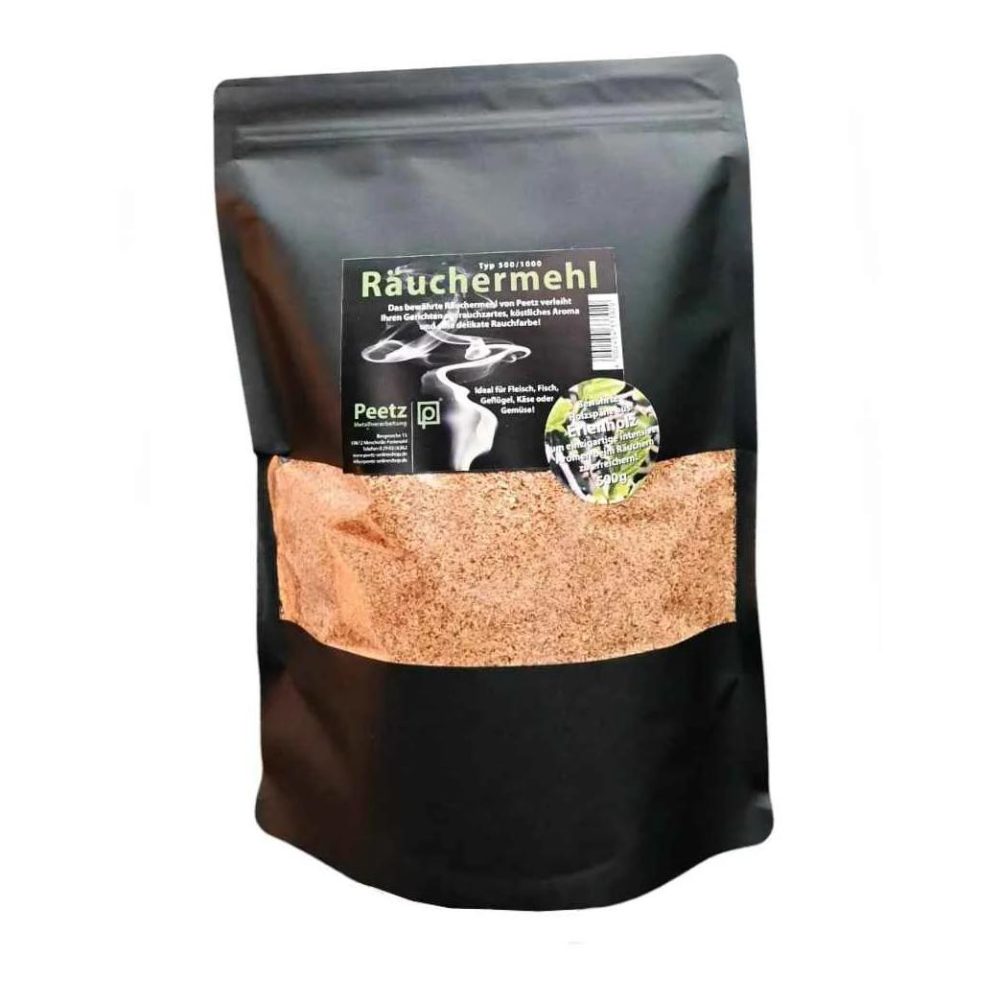Peetz Räuchermehl Erlenholz 500g wiederverschliessbar