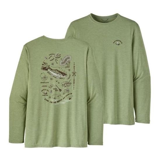 Patagonia M's L/S Cap Cool Daily Fish Graphic Shirt -