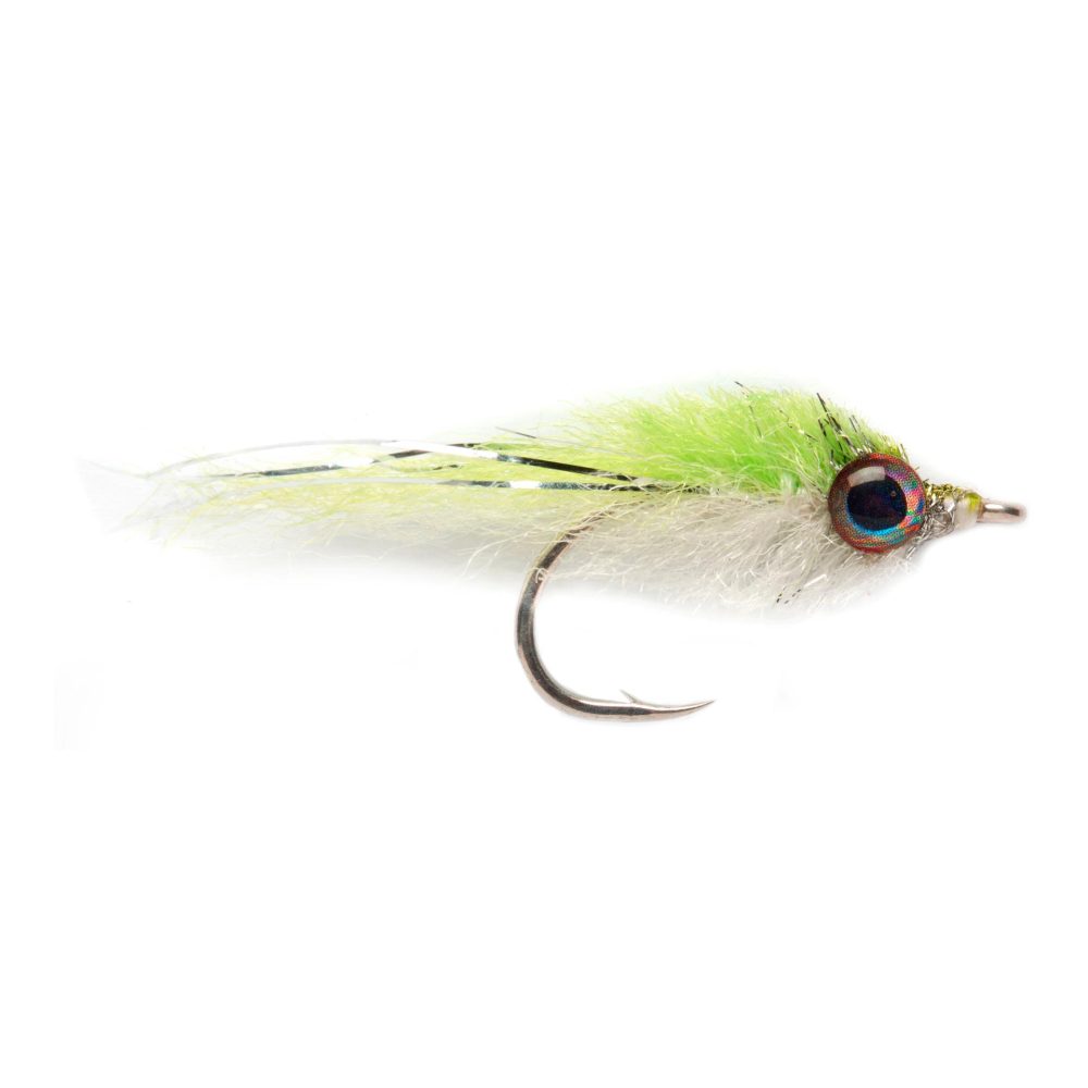 Fulling Mill Salty Minnow Chartreuse & White - Streamer