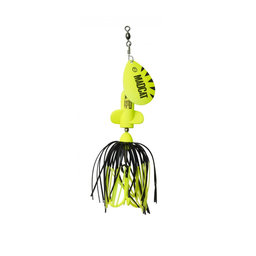D.A.M. MADCAT A-STATIC Screaming Spinner Fluo Yellow UV - Welsköder