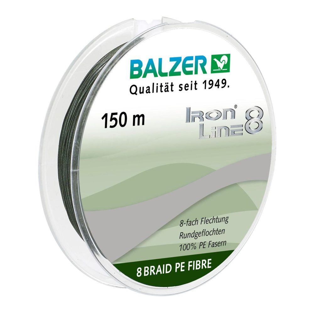 Balzer Iron Line 8 Green 150m - Geflochtene Schnur