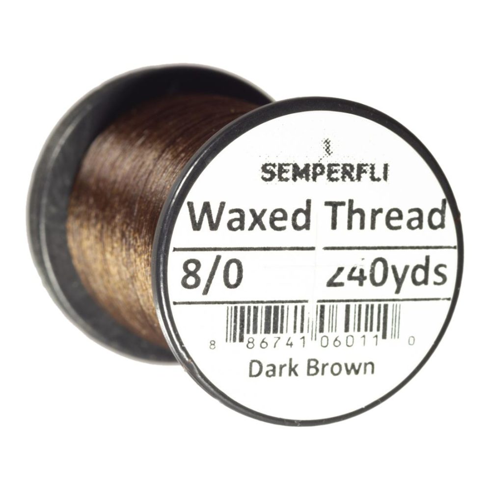 Semperfli Waxed Thread - Dark Brown - Bindefaden