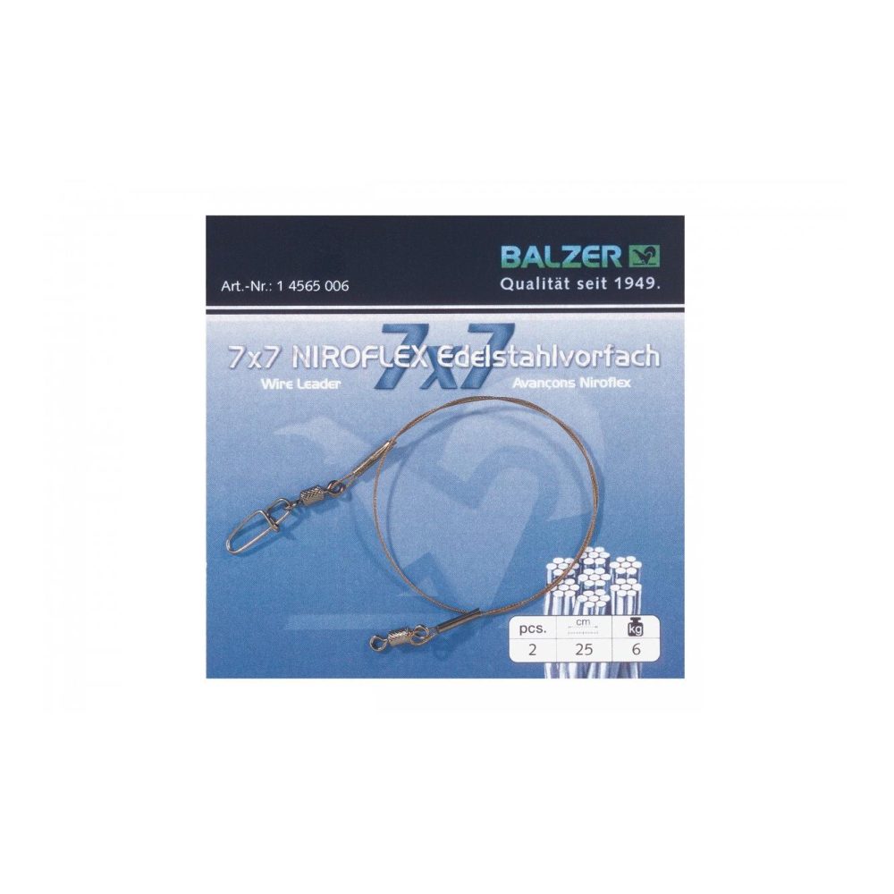 Balzer 7x7 Niroflex 35cm - Stahlvorfach
