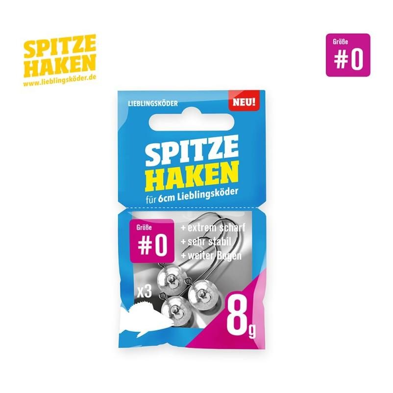 Lieblingsköder Spitze Haken Gr.0 3Stk. - Jigkopf