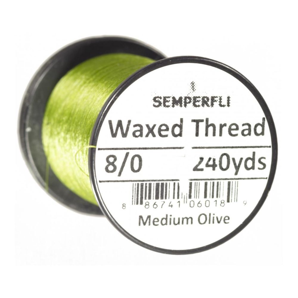 Semperfli Waxed Thread - Medium Olive - Bindefaden