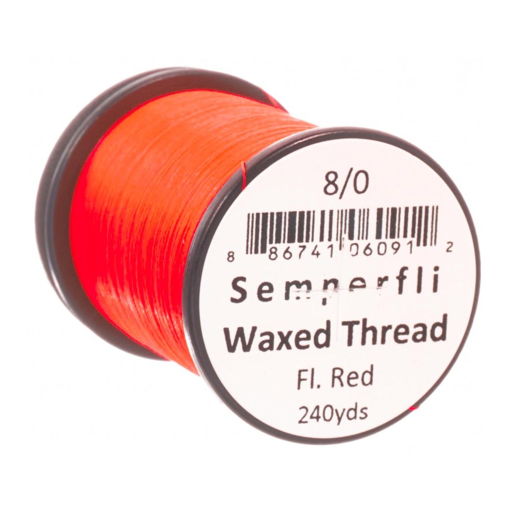Semperfli Waxed Thread - Fl. Red - Bindefaden