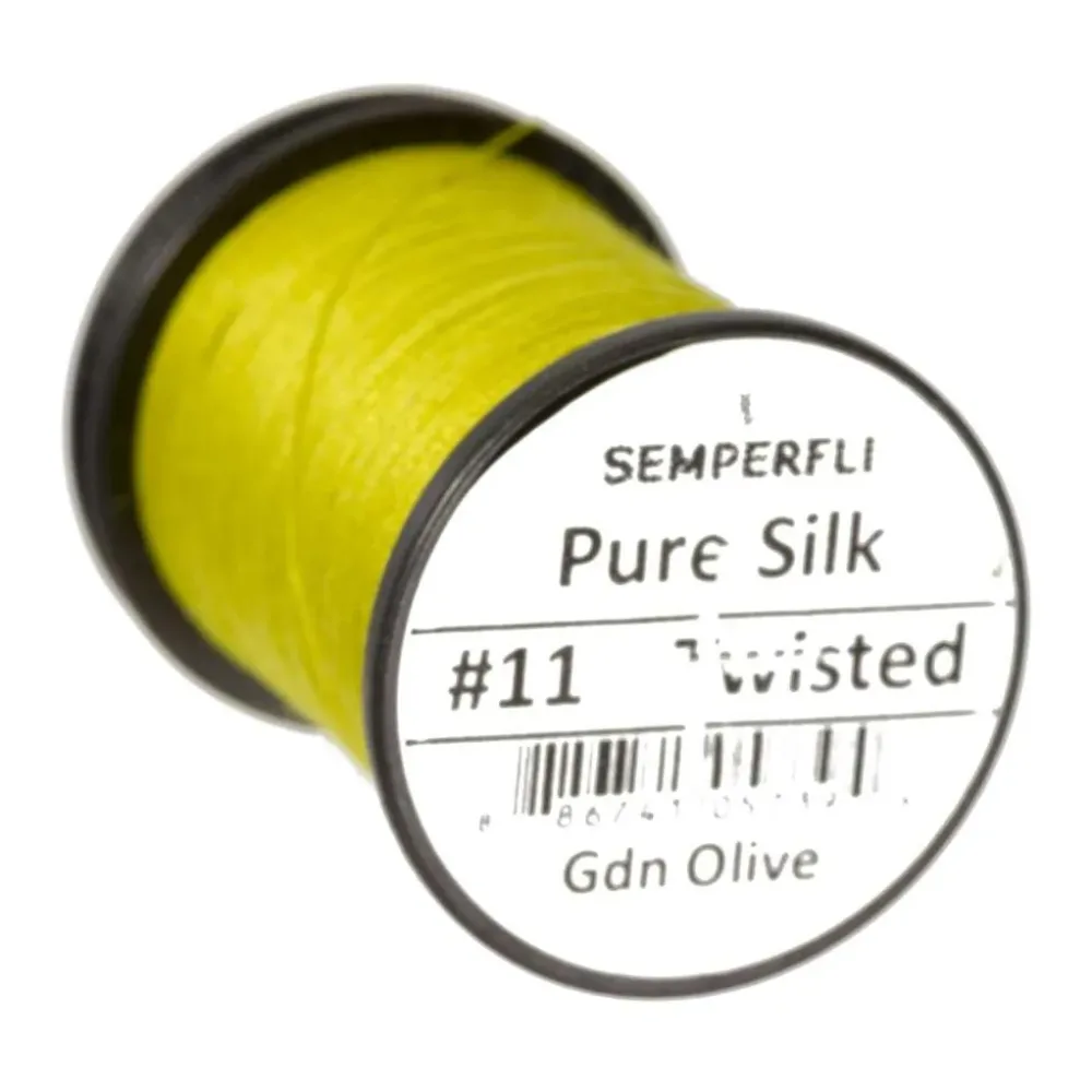 Semperfli Pure Silk - Golden Olive - Bindefaden