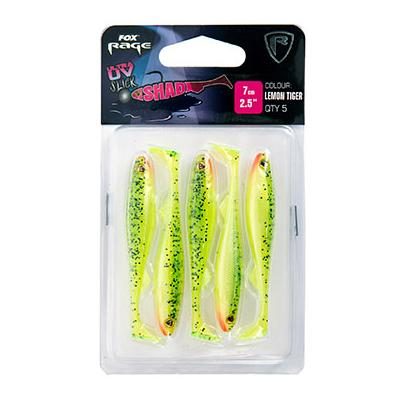 FOX Rage Ultra UV Slick Shad Lemon Tiger - Gummiköder