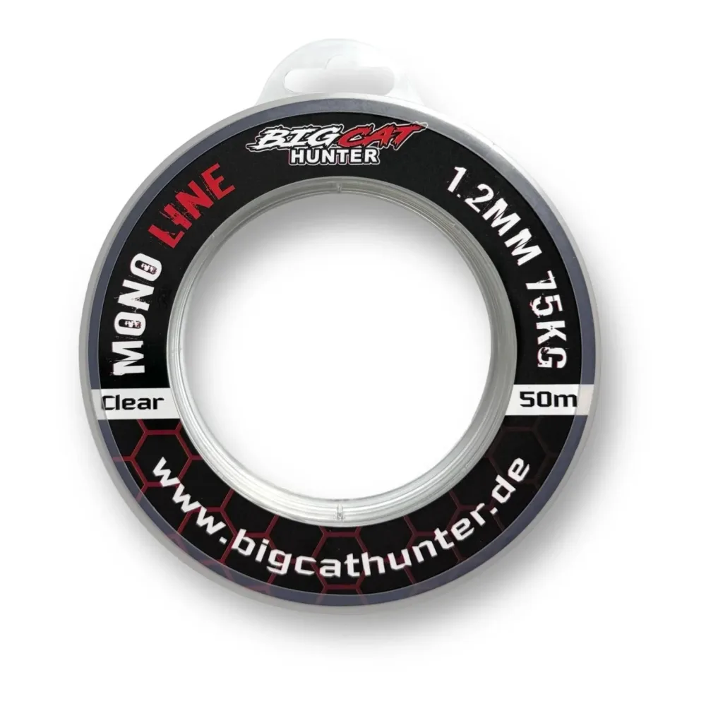 Bigcat Hunter Mono Line 1,2mm Vorfachschnur Welsangeln