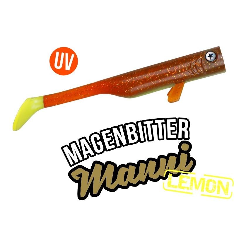 LMAB Drunk Bait Magenbitter Mani Lemon 16cm - Gummiköder