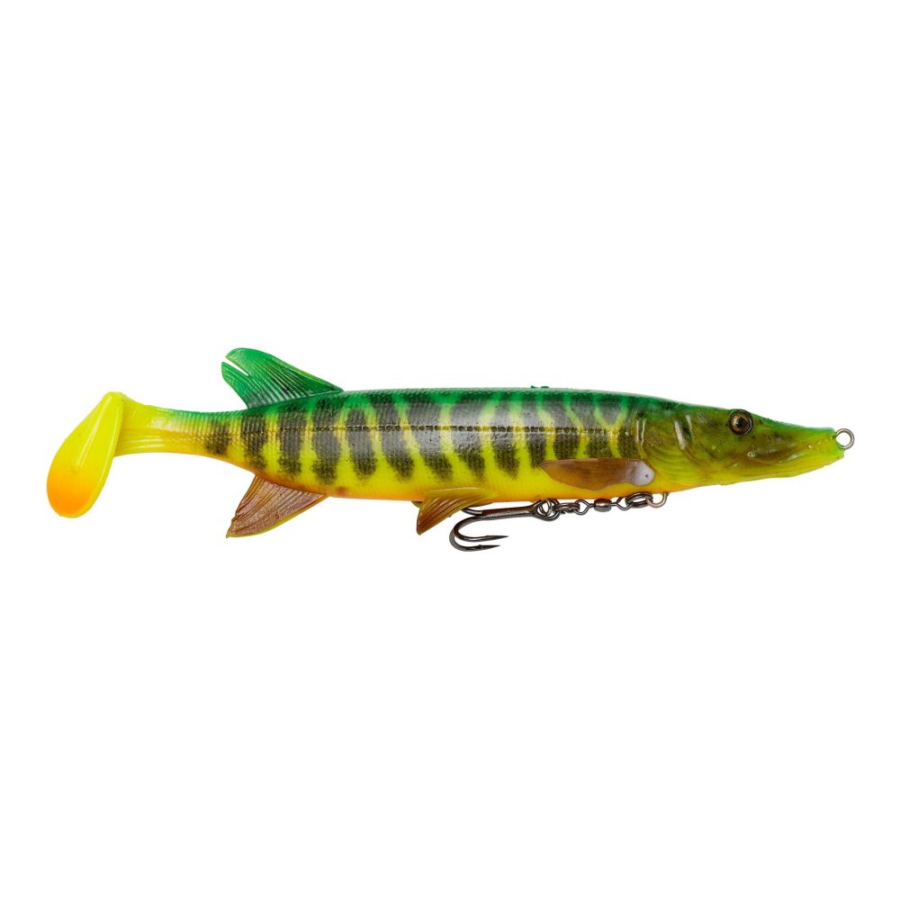 Savage Gear 4D Pike Shad Fire Tiger - Gummiköder