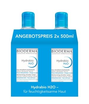 BIODERMA Hydrabio H2O - Mizellenwasser, feuchtigkeitsspendend für trockene Haut - Duopack Make-up Entferner 1000 ml