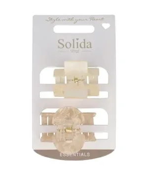 Solida Haarklammer mix and match, weiss Haarspangen 2 Stk