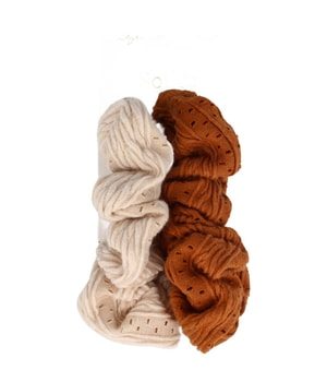 Solida Scrunchie beige, braun 11 cm Haargummi 2 Stk