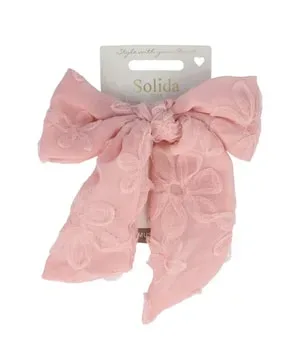 Solida Patentspange Schleife rosa Haarspangen 1 Stk