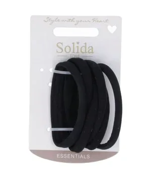 Solida Haargummis schwarz, 6 Stk. Haargummi 6 Stk