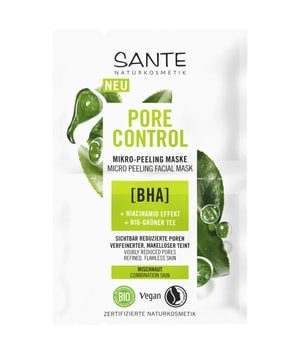 Sante Pore Control ? Mikro-Peeling Maske BHA, Niacinamid Komplex & Bio-Grüner Tee Gesichtsmaske 8 ml