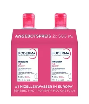 BIODERMA Sensibio H2O - Mizellenwasser für empfindliche Haut, sanft reinigend - Duopack Make-up Entferner 1000 ml