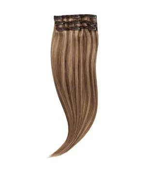 Rapunzel of Sweden Classic Clip-ins Straight / Light Volume / 3 pieces M5.0/7.4 Golden Brown Mix 40 cm Haarverlängerung 52.5 g