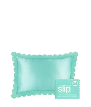 Slip pure silk queen pillowcase with scalloped edge - turquoise Gesichtscreme 1 ct