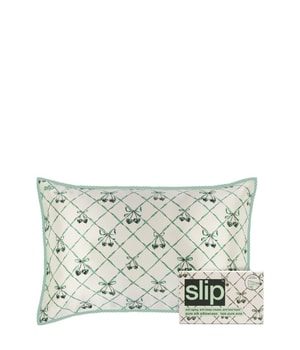 Slip Pure Silk Queen Pillowcase with Lace Trim - Wintergreen Kissen 1 Stk