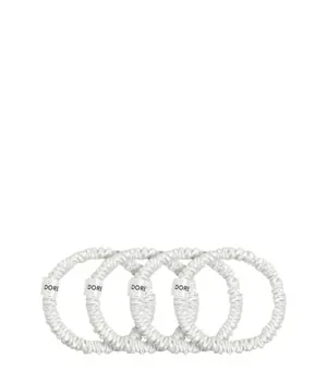 Dore & Rose Scrunchie 1 cm Set White Haargummi 4 Stk