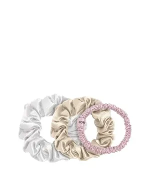 Dore & Rose Scrunchie 1 cm Pink, 2 cm Champagne & 3 cm White Set Haarstylingset 1 Stk