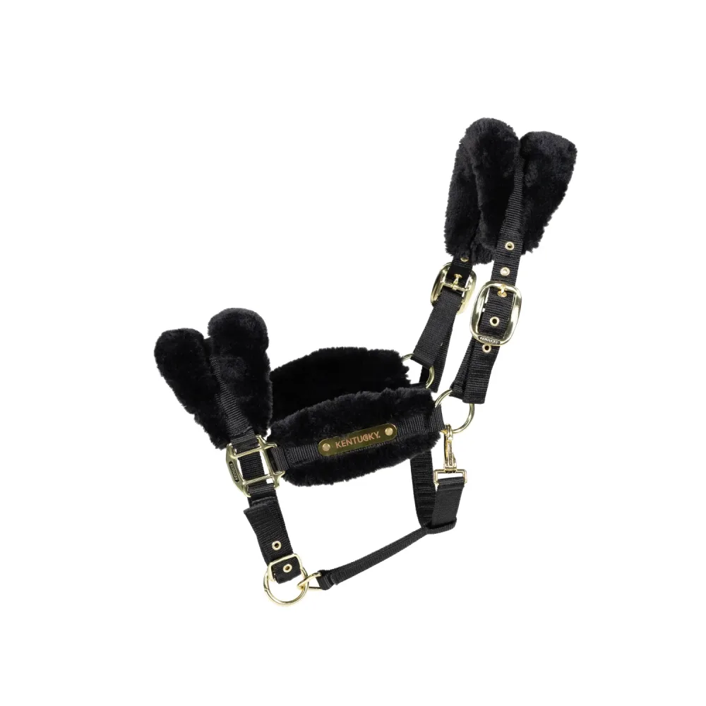 Kentucky Horsewear Nylon Sheepskin Halfter soft