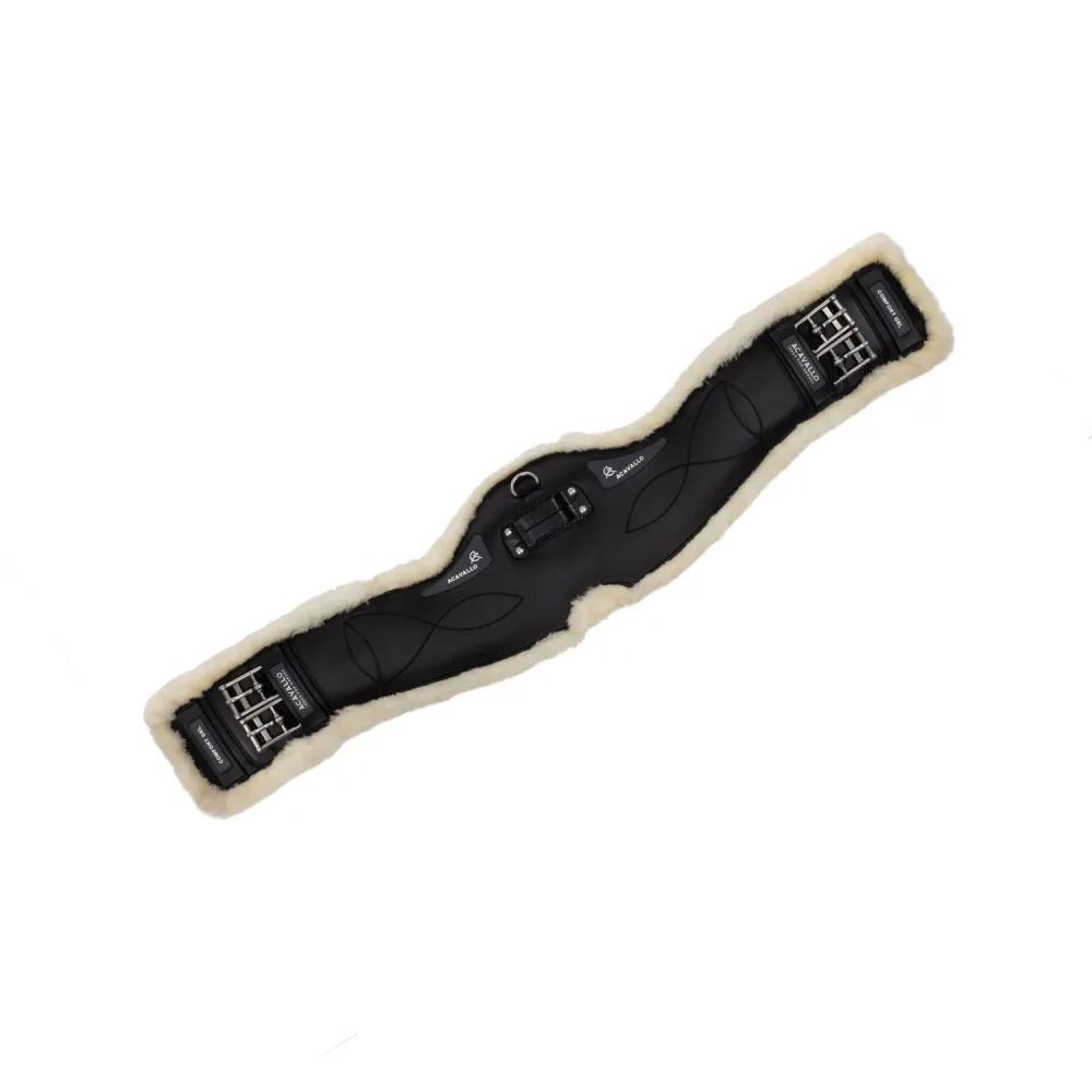 Acavallo Sattelgurt Dressur PVC GelEinsatz abnehmbares EcoFell