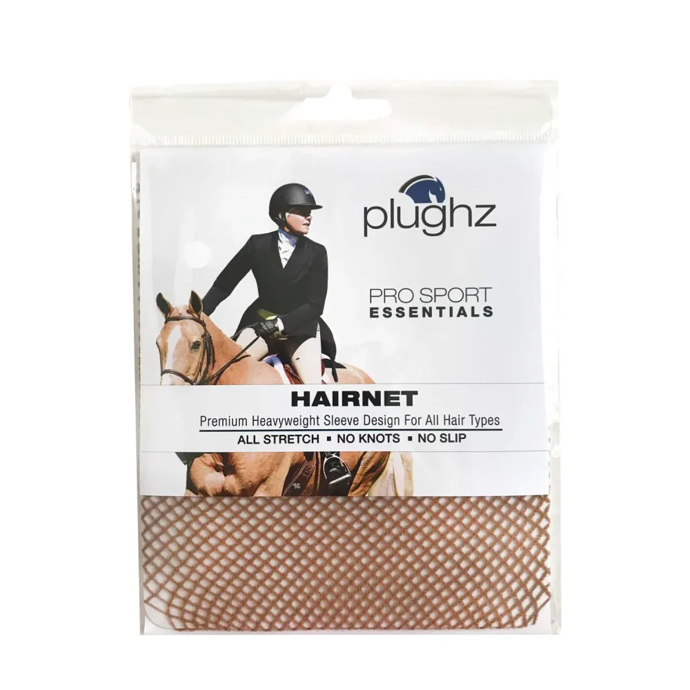 Plughz Haarnetz für Reiter - hellbraun