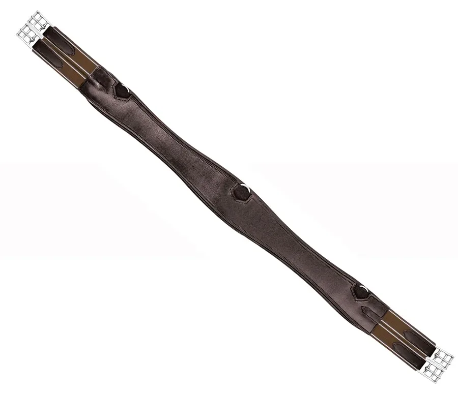 Passier Ledersattelgurt geschweift lang Elastik