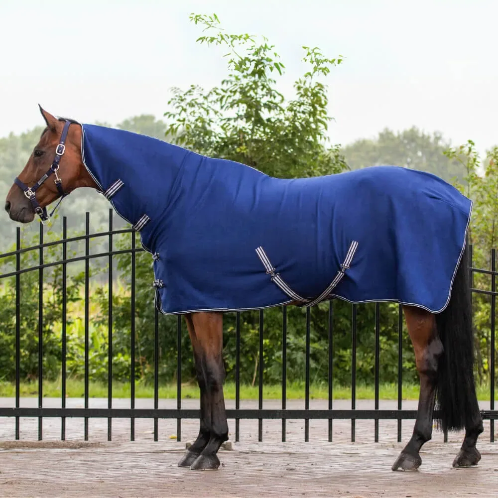 QHP Fleece Decke Basic mit Hals