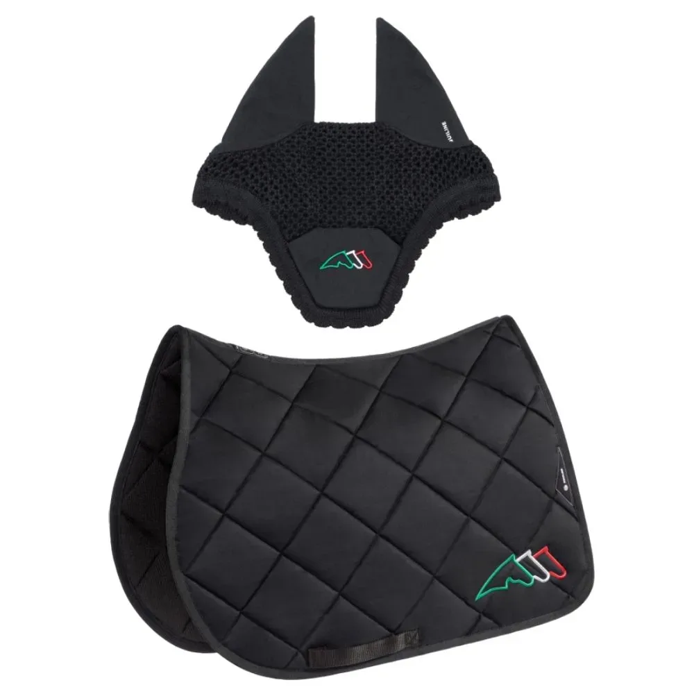 Equiline Eqtricolore Schabracke und FliegenhaubeSet