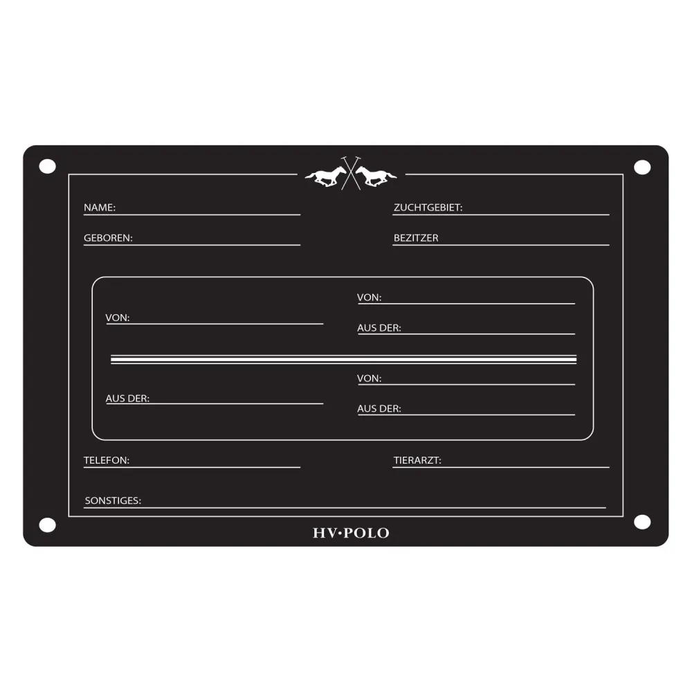 HV Polo Boxenschild aus Metall
