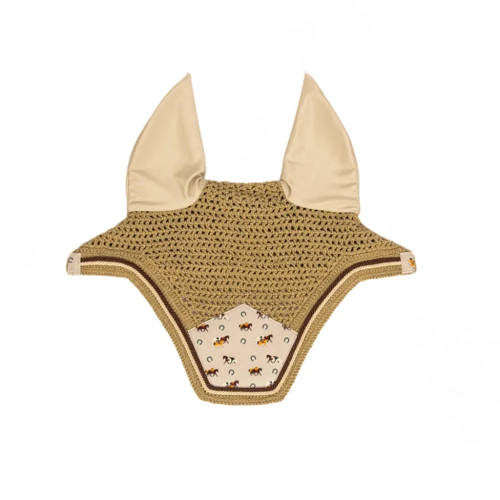 Kentucky Horsewear Fliegenmütze Wellington Velvet PferdePrint
