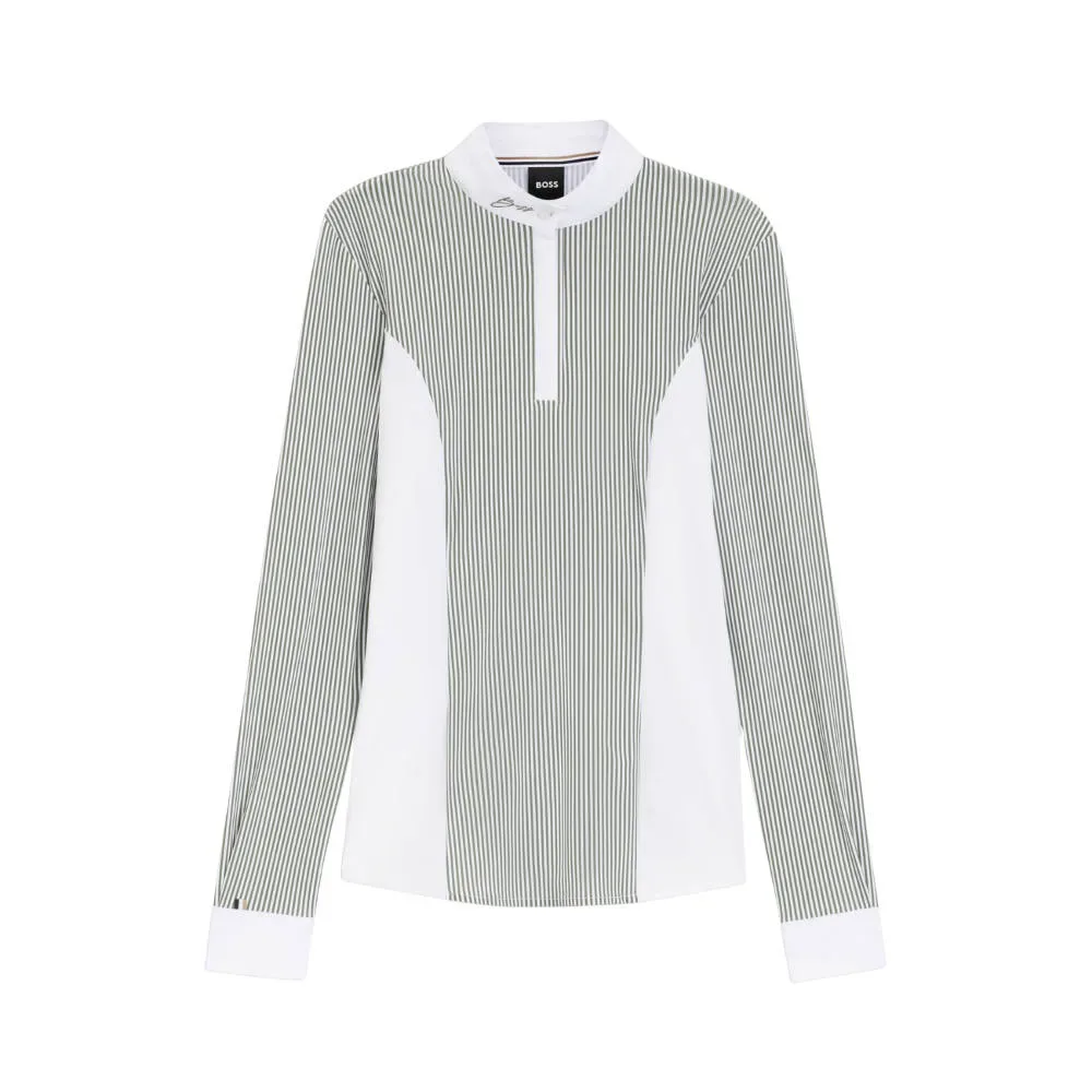 BOSS Equestrian HW 2026 Edora gestreifte Turnierbluse Damen