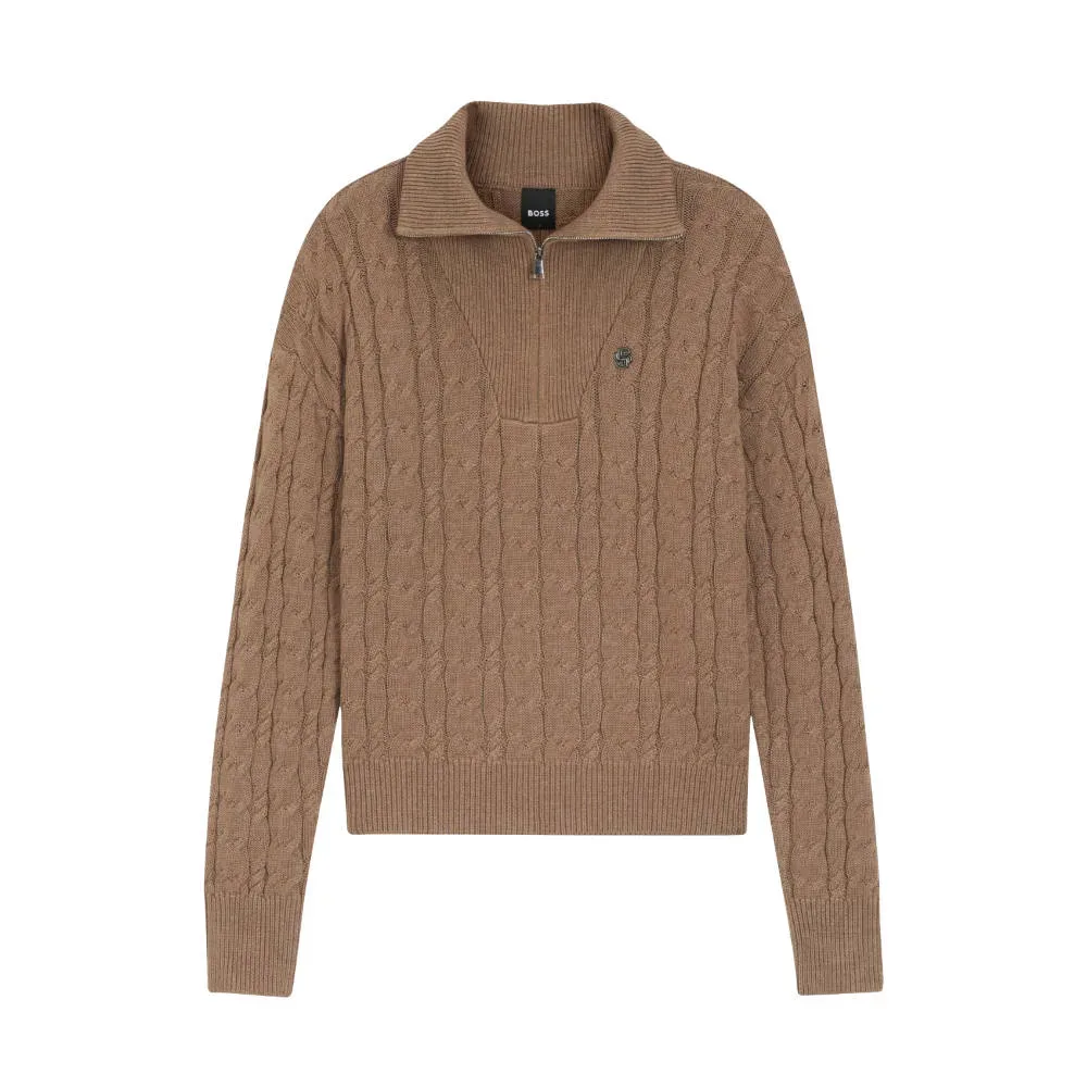 BOSS Equestrian HW 2026 Ella Zip Strickpullover Damen