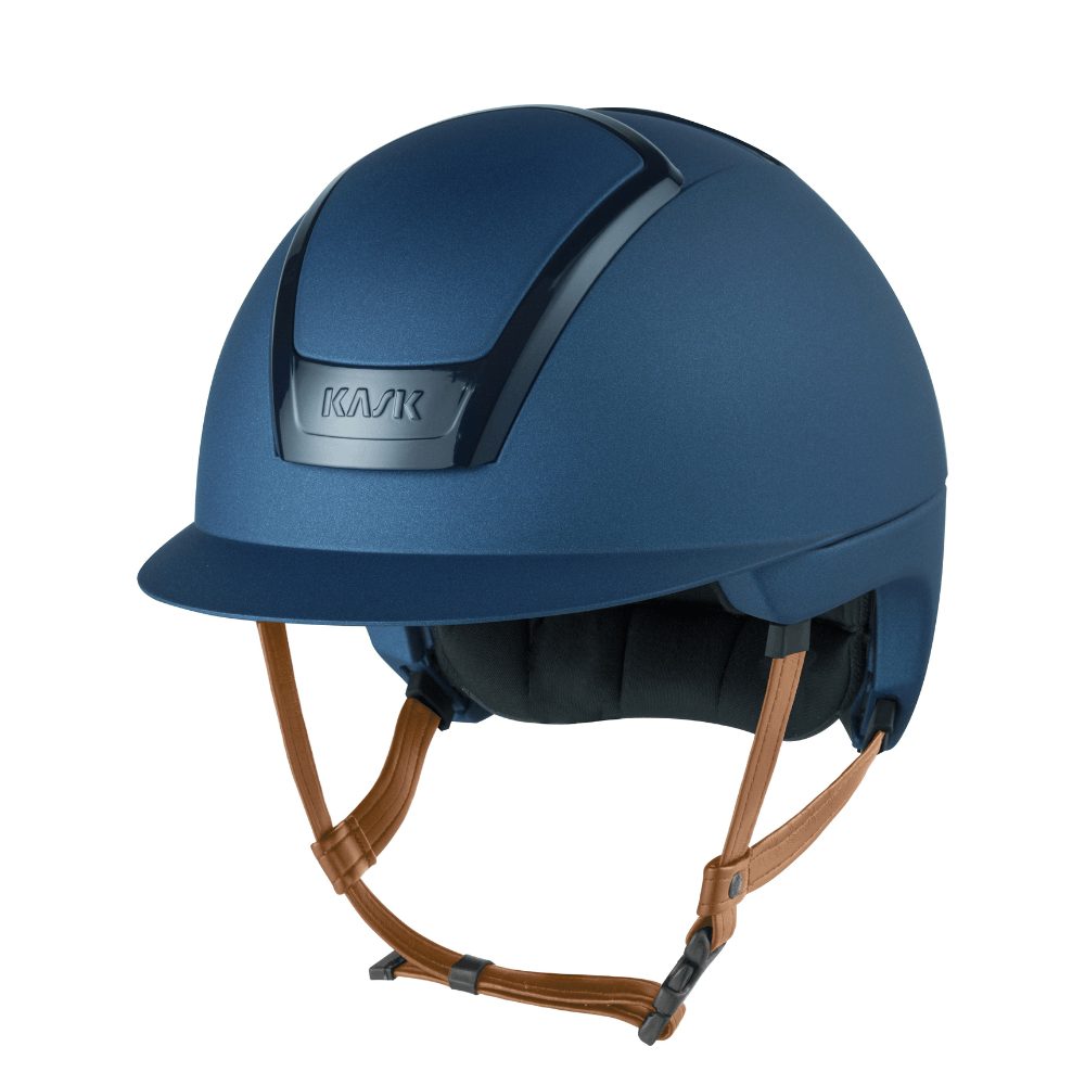 KASK NEMESI METAL Reithelm mit beigem Kinnriemen