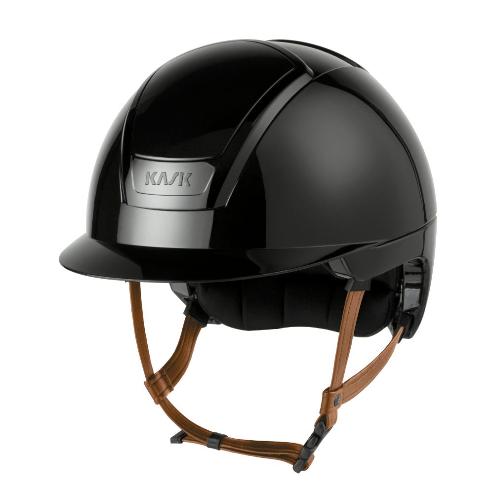 KASK NEMESI SHINE Reithelm mit beigem Kinnriemen
