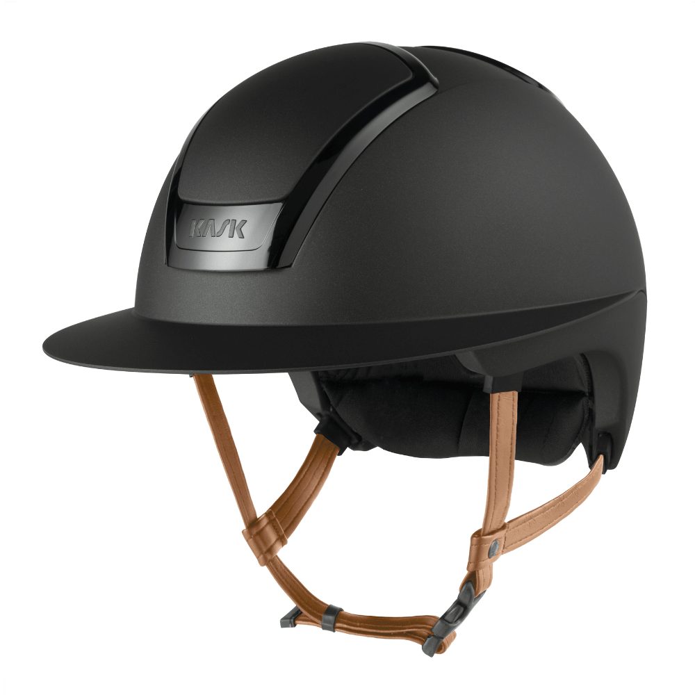 KASK NEMESI Wide Peak METAL Reithelm mit beigem Kinnriemen