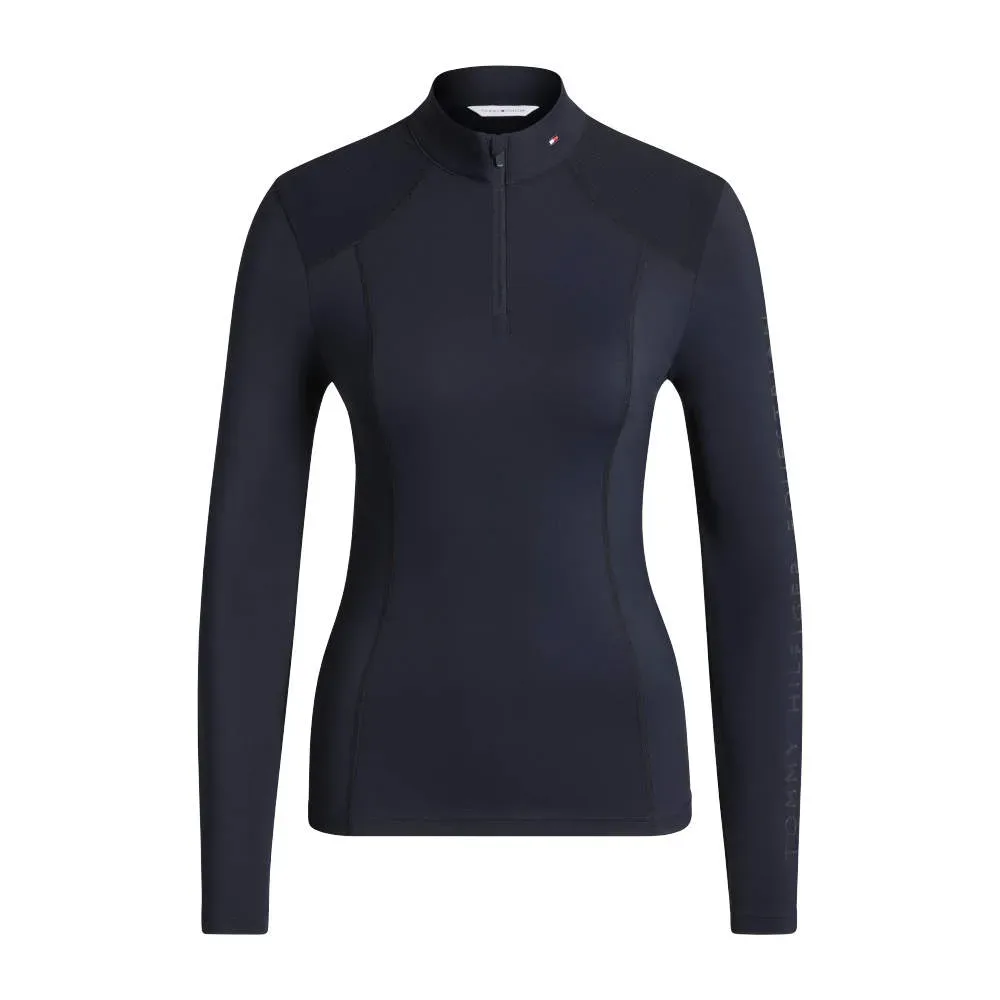 Tommy Hilfiger Equestrian Echo 14 Zip langärmeliges Trainingsshirt Damen