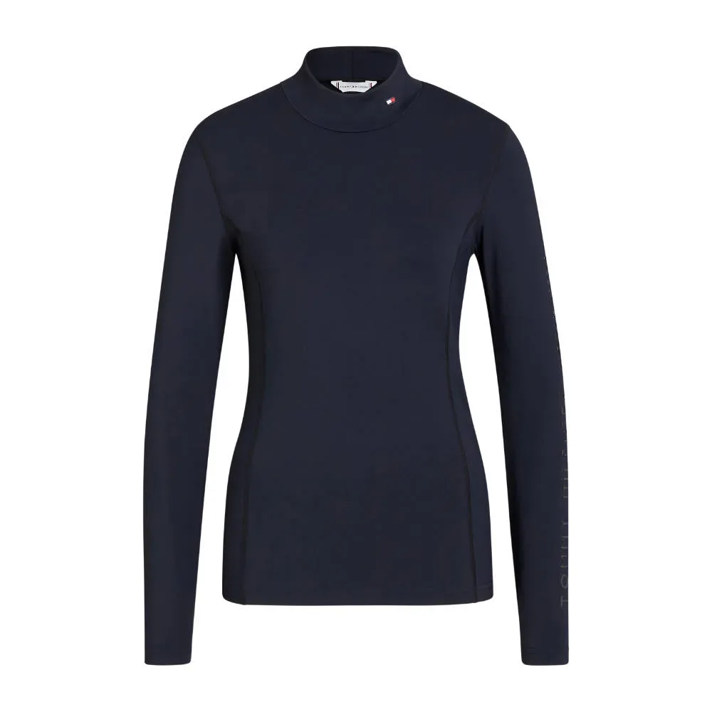 Tommy Hilfiger Equestrian Ava langärmeliges Trainingsshirt mit hohem Halsausschnitt Damen